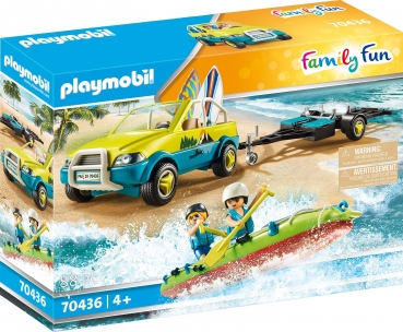 PLAYMOBIL®-Beach Hotel Strandauto mit Kanuanhänger (70436)