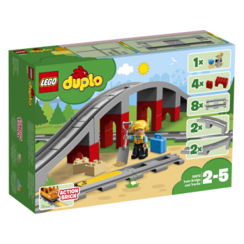 LEGO DUPLO®-Eisenbahnbrücke und Schienen (10872)
